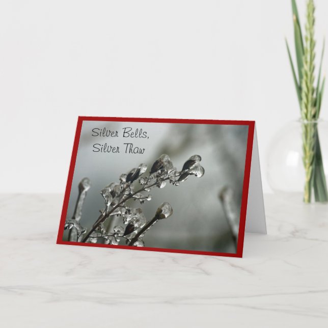 Cartão de Natal Silver Thaw (Frente)