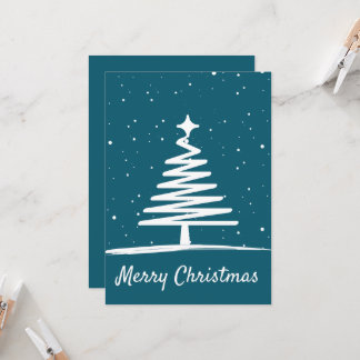 Cartão de Natal Simples | Árvore de Natal mínima