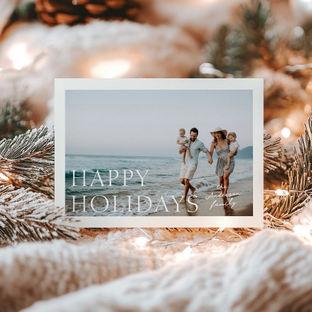 Cartão de Natal Simples com Foto (Criador carregado)