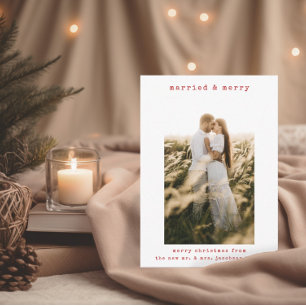 Cartão de Natal Simples e Casado Minimalista