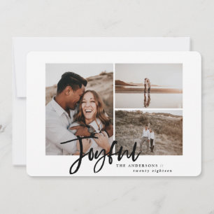 Cartão de natal simples e elegante multifoto