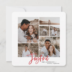 Cartão de natal simples e elegante multifoto