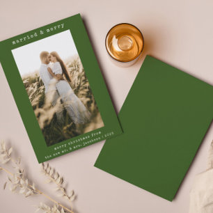 Cartão de Natal Simples e Feliz Casado