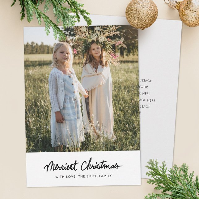 Cartão de Natal Simples e Minimalista (Criador carregado)