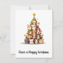 Cartão de Natal Simples para Cachorro