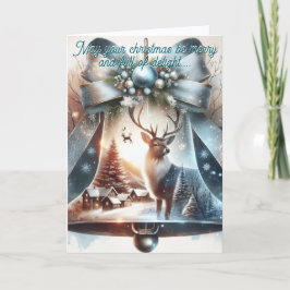 cartão de Natal sino 2 dobrado