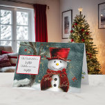 Cartão de Natal Snowman Personalize Fotografias e<br><div class="desc">Cartão de Natal Snowman Personalize Fotografias e Nomes</div>