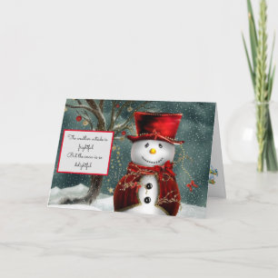 Cartão De Natal Snowman Sem Lugar Para Neve