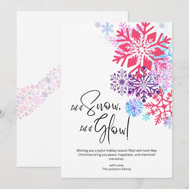 Cartão de Natal Snowy Bliss (Frente/Verso)