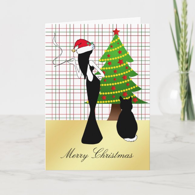 Cartão de Natal sofisticado (Frente)