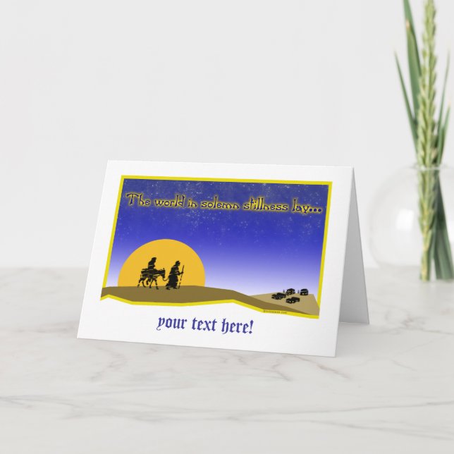 Cartão de Natal solene da calma (Frente)