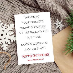 Cartão de Natal Sólido, Simples Sober Xmas