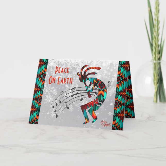 Cartão de Natal Southwest Kokopelli (Frente)