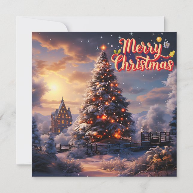 Cartão de Natal Sparkle da temporada (Frente)