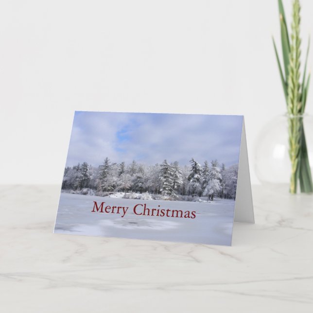 Cartão de Natal Sticky Snow 34 (Frente)