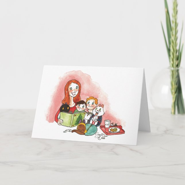 Cartão de Natal Storytime (Frente)