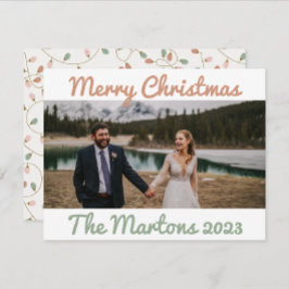 Cartão de Natal String de Luzes