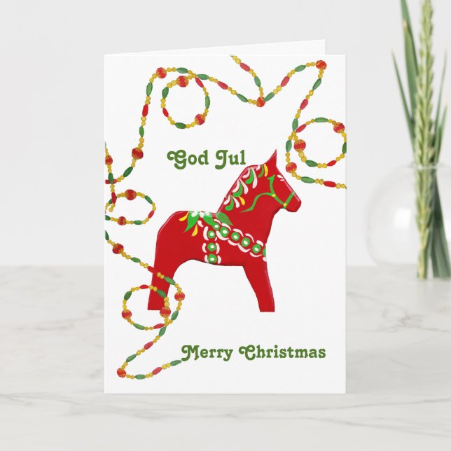 Cartão de Natal Sueco Americano (Frente)