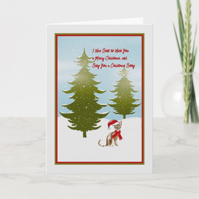 Cartão de Natal, tal como Dito por um Gato (Frente)