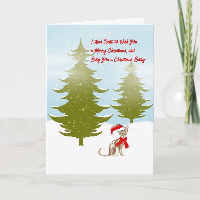 Cartão de Natal, tal como Dito por um Gato (Frente)