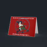 Cartão de Natal tático do vintage<br><div class="desc">Cartão de Natal tático do vintage.  Bom humor do escritório para dentro.</div>