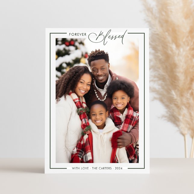 Cartão de Natal Tipografia para Sempre Abençoado (Criador carregado)