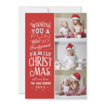 Cartão de Natal Tipográfico Três Foto