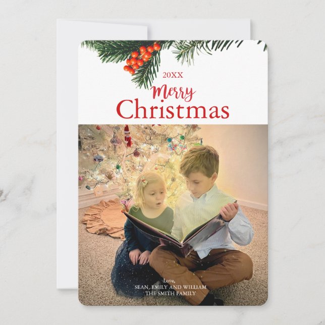 Cartão de Natal Tradicional (Frente)