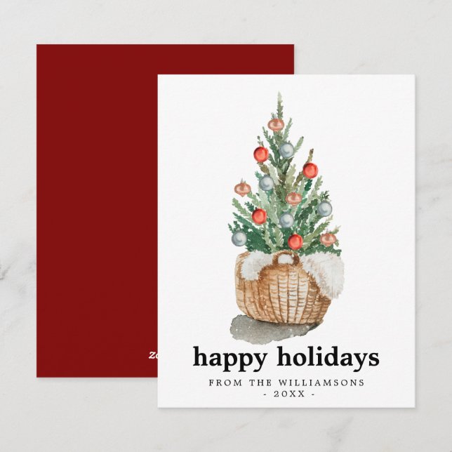 Cartão de Natal Tradicional (Frente/Verso)