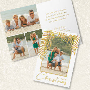 Cartão de Natal Tropical com Várias Fotografias