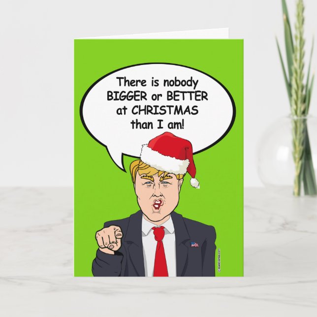 Cartão de Natal Trump - Ninguém Maior ou Melhor (Frente)