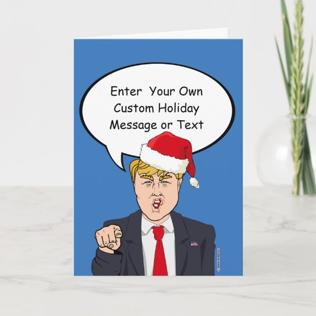 Cartão de Natal Trump - Personalize sua mensagem - (Frente)