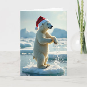 Cartão de Natal Urso Polar Splash