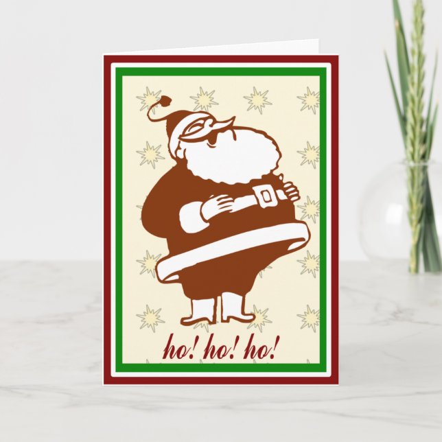 Cartão de Natal velho alegre da alma (Frente)