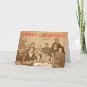 Cartão de Natal velho e fascinado (cerca de 1950)