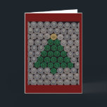 Cartão de Natal verde da árvore do escudo de<br><div class="desc">Estrela verde do ouro da árvore do escudo</div>