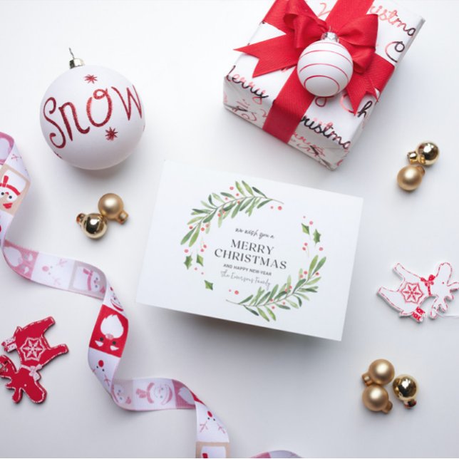 Cartão de Natal verde e vermelho (Criador carregado)