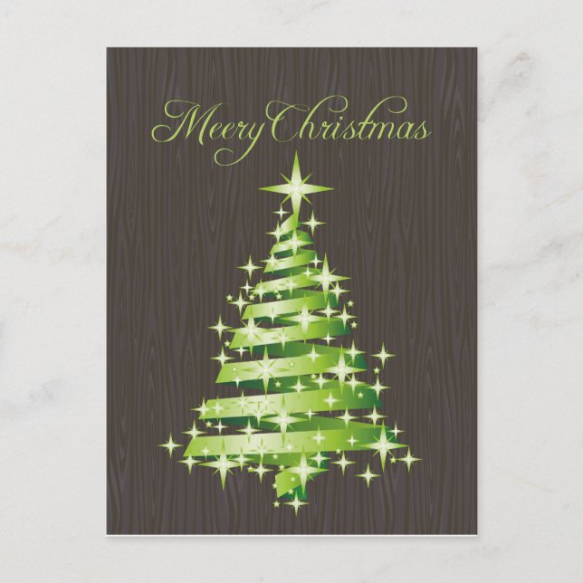 Cartão de Natal Verde feliz (Frente)