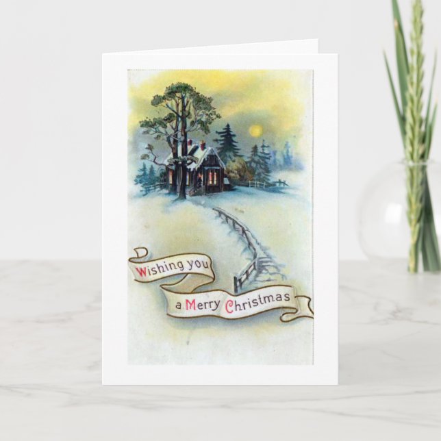 Cartão de Natal Vintage Feliz (Frente)