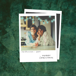 Cartão de Natal Vintage - Luzes Azuis