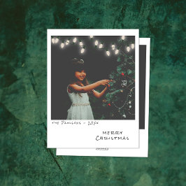 Cartão de Natal Vintage - Luzes Brancas