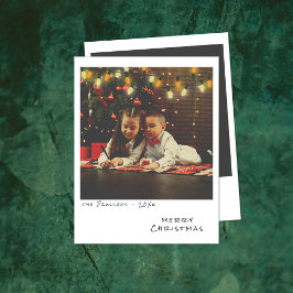 Cartão de Natal Vintage - Luzes Vermelhas e Amarel