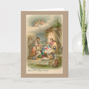 Cartão de Natal Vintage Natividade