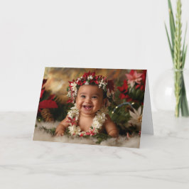 Cartão de Natal Vintage para Bebê