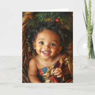 Cartão de Natal Vintage para Bebê