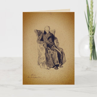 Cartão de Natal Vintage Scrooge | Charles D. Gibso