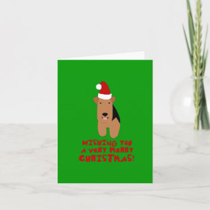 Cartão de Natal Welsh Terrier