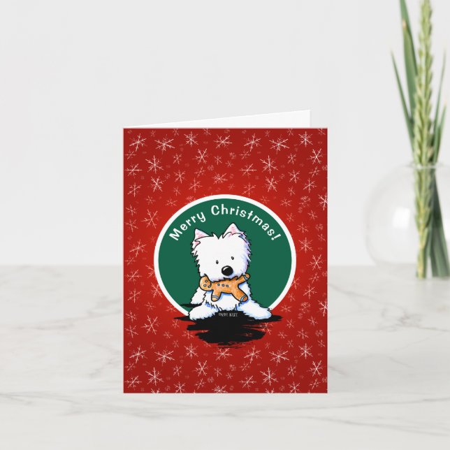 Cartão de Natal Westie Gingercake (Frente)