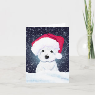 Cartão de Natal Westie Noite de Natal