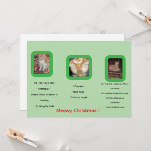 Cartão de Natal Whimsical de Texto Fotográfico de 
